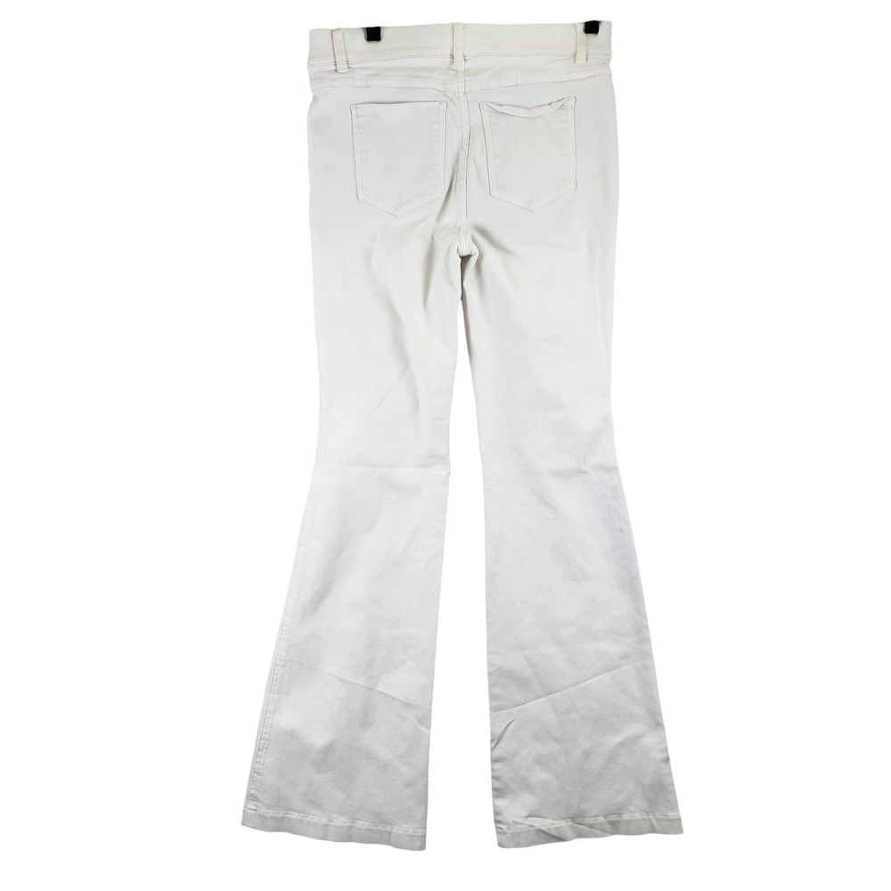Spanx Flare Jeans Women Large White High Rise Stretch Shaping Bohemian - Picture 4 of 11